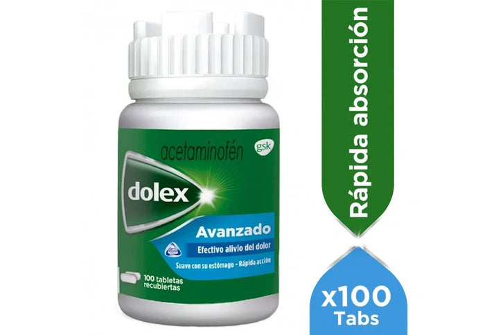 DOLEX AVANZADO 500 MG FCO 100 TBS RECUB