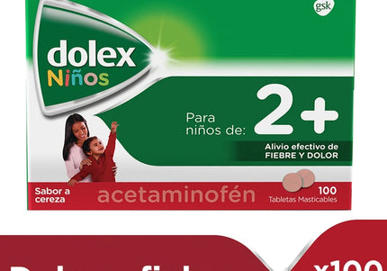 Dolex Pediatrico 100 Tabletas Masticable