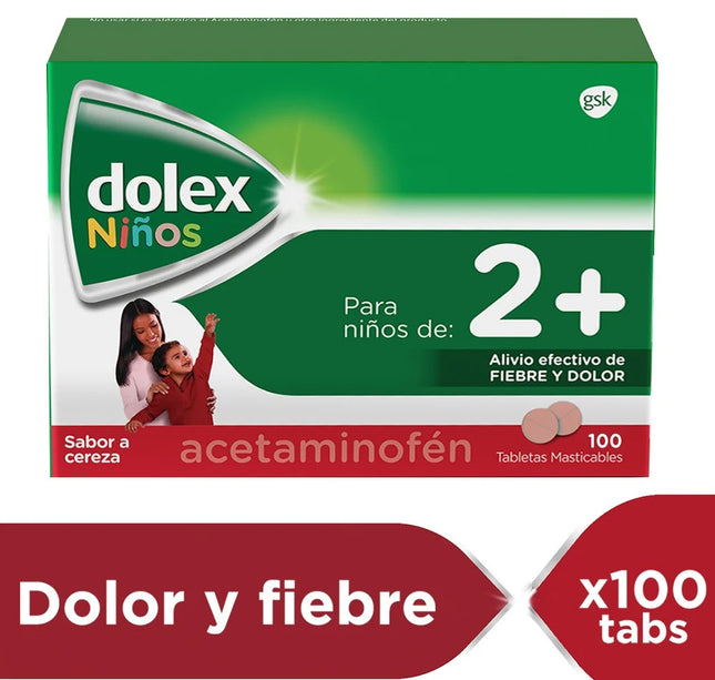 Dolex Pediatrico 100 Tabletas Masticable