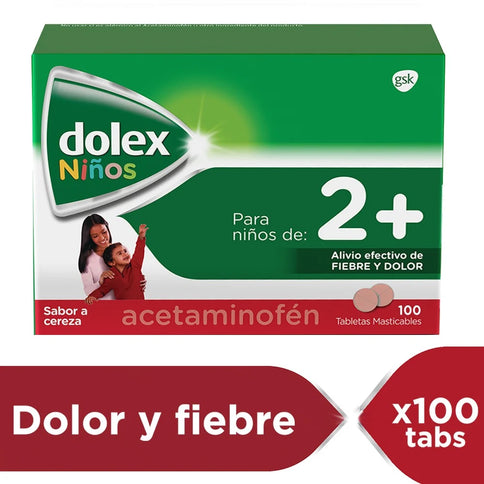 Dolex Pediatrico 100 Tabletas Masticable
