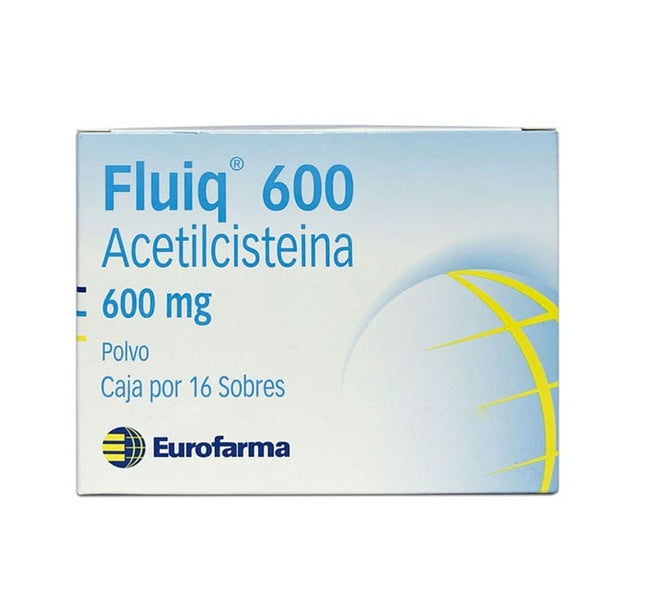 Fluiq 600 Mg 16 Sobres En Polvo