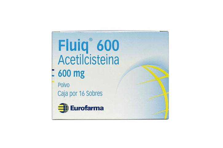 Fluiq 600 Mg 16 Sobres En Polvo