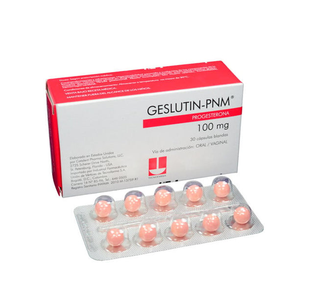 Geslutin 100 Mg 30 Capsulas