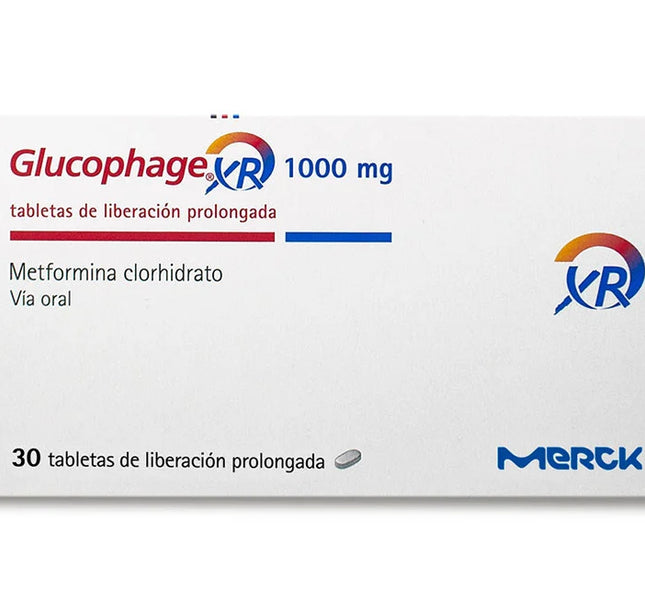 Glucophage Xr 1000 Mg 30 Tabletas