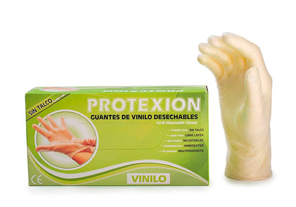 Guante Examen Vinilo Protex Talla M 100 Und