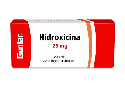 Hidroxicina 25 Mg 20 Tabletas Gf