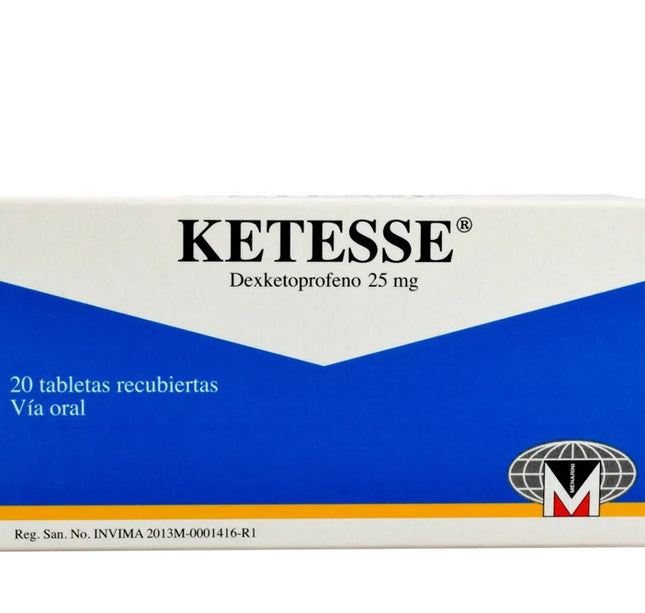 Ketesse 25 Mg 20 Comprimidos