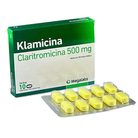 Klamicina 500 Mg 10 Tabletas