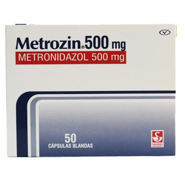 Metrozin 500 Mg 50 Capsulas