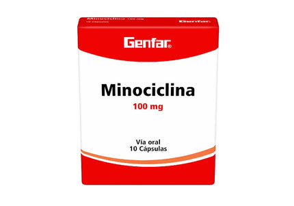 Minociclina 100 Mg 10 Tabletas Gf