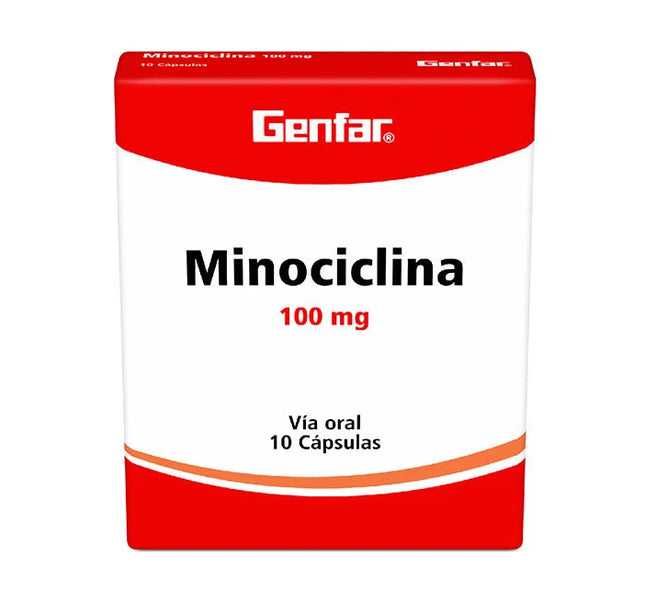 Minociclina 100 Mg 10 Tabletas Gf