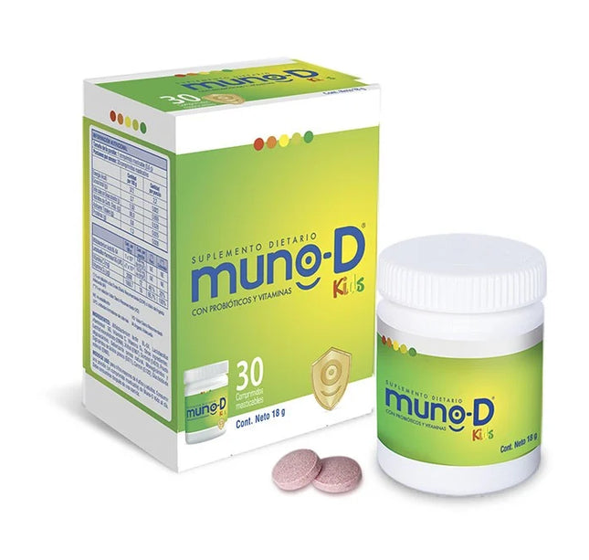 Muno D Kids 30 Tabletas Masticables