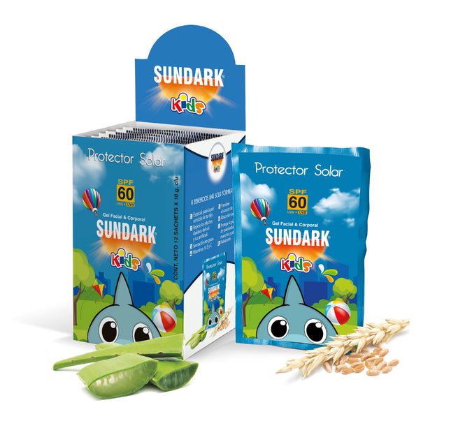 Bloqueador Sundark Kids 12 Sobres 10 Gr