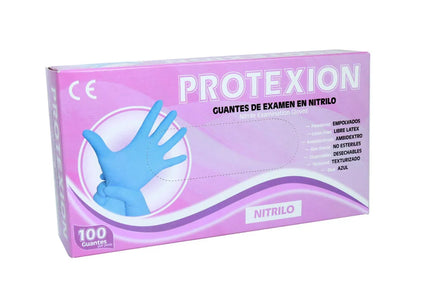 Guante Examen Nitrilo Protexion Talla M 100 Und
