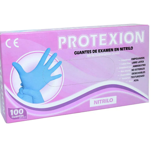 Guante Examen Nitrilo Protexion Talla M 100 Und