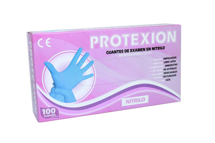 Guante Examen Nitrilo Protexion Talla M 100 Und
