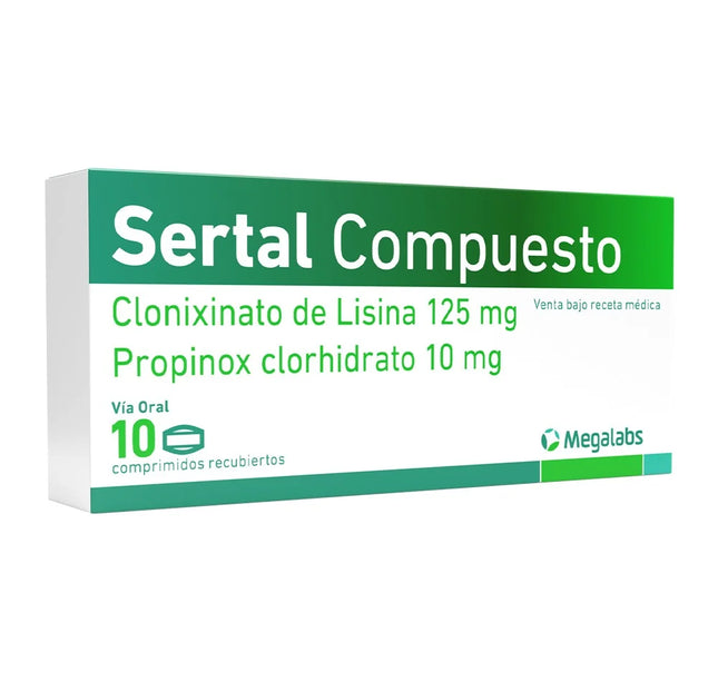 Sertal Compuesto 10 Mg 10 Tabletas