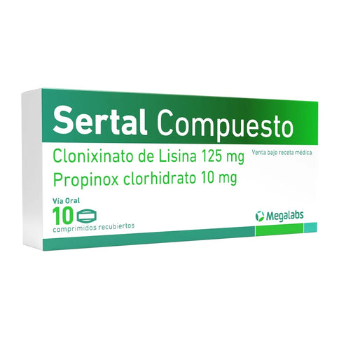 Sertal Compuesto 10 Mg 10 Tabletas