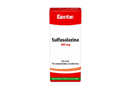 Sulfasalazina 500 Mg 10 Tabletas Gf