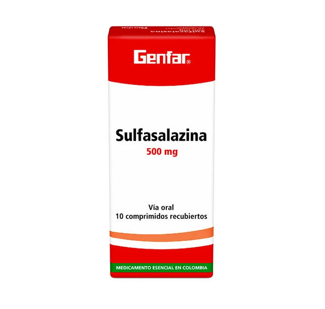 Sulfasalazina 500 Mg 10 Tabletas Gf