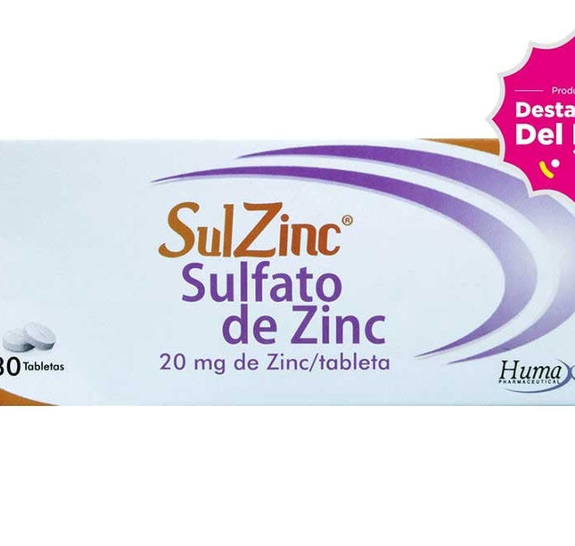Sulzinc 20 Mg 30 Tabletas