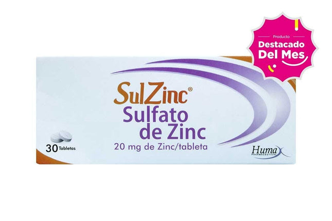 SULZINC 20 MG 30 TABLETAS