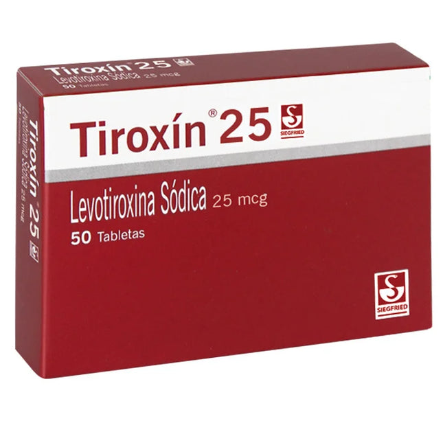 Tiroxin 25 Mg 50 Tabletas