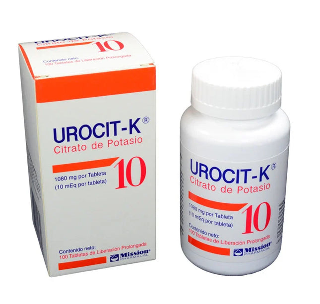 Urocit K 10 Meq Frasco 100 Tabletas