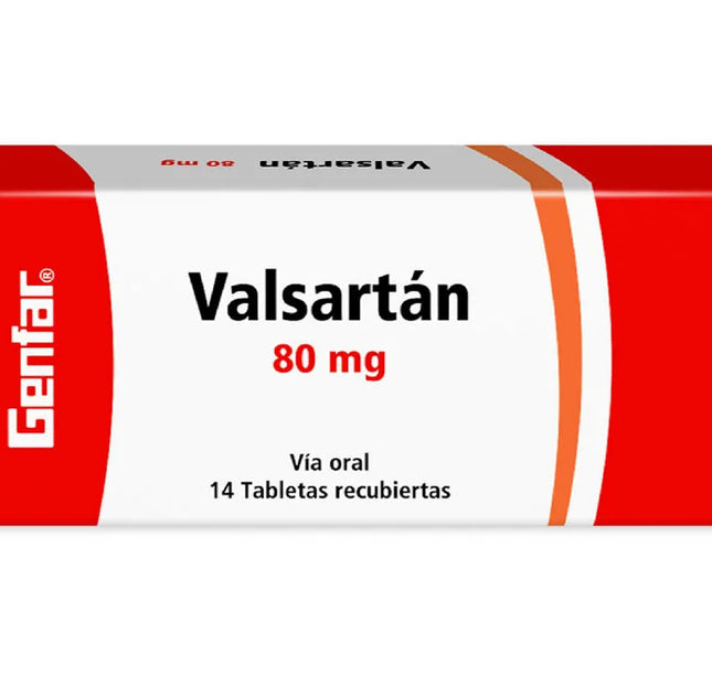 Valsartan 80 Mg 14 Tabletas Gf