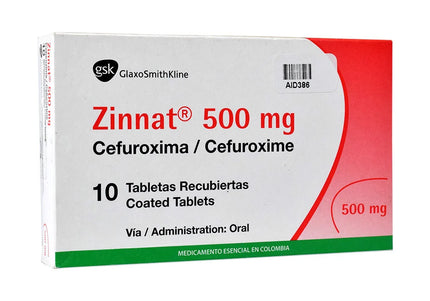 Zinnat 500 Mg 10 Tabletas