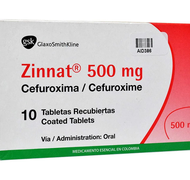 Zinnat 500 Mg 10 Tabletas