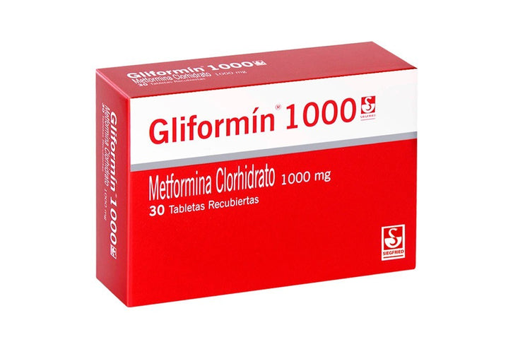 Gliformin Metformina 1000 Mg 30 Tabletas