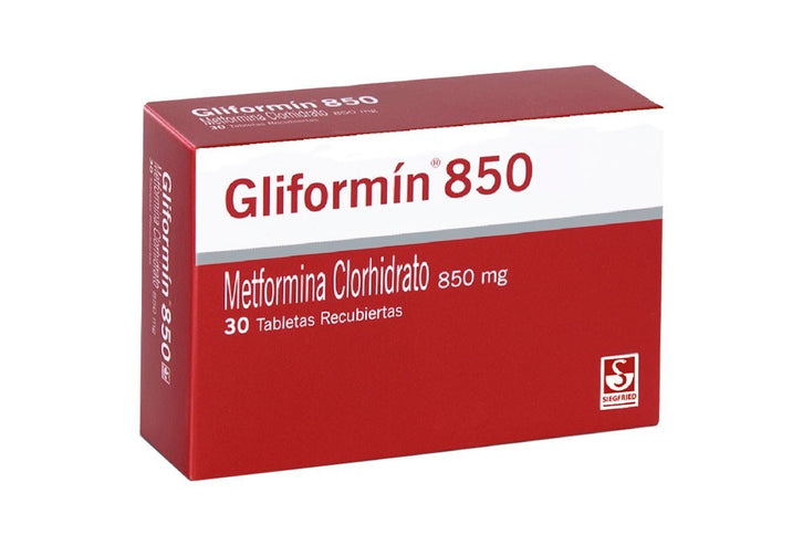 Gliformin Metformina 850 Mg 30 Tabletas