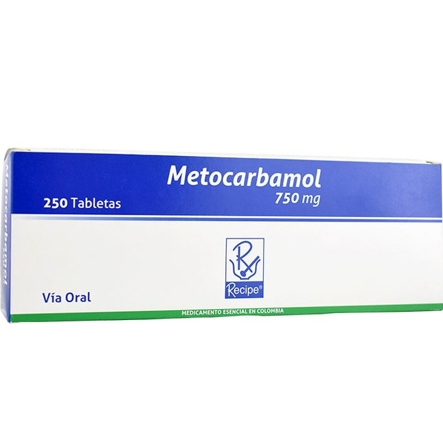 Metocarbamol 750 Mg 250 Tabletas Recubiertas