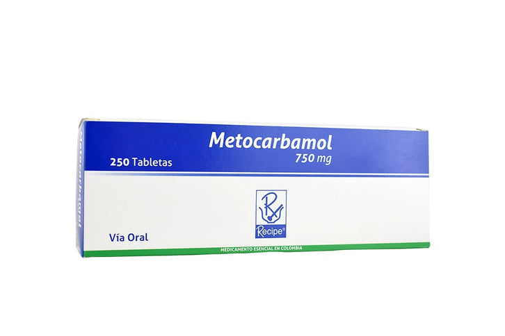Metocarbamol 750 Mg 250 Tabletas Recubiertas