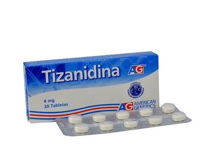 Tizanidina 4 Mg 20 Tabletas Ag