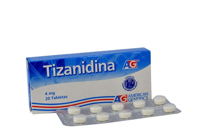 Tizanidina 4 Mg 20 Tabletas Ag