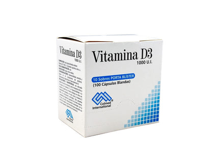 Vitamina D3 1000 Ui 100 Capsulas 10 Sbs