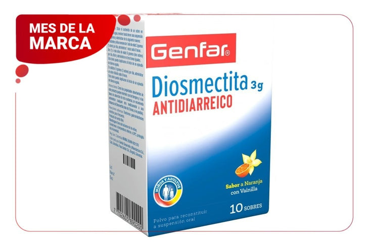 Diosmectita 3 Gramos 10 Sobres