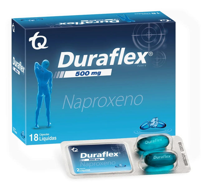 Duraflex 500 Mg 18 Capsulas Mk