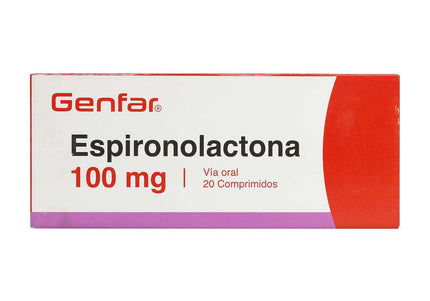 Espironolactona 100 Mg 20 Tabletas Gf