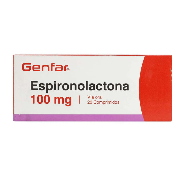 Espironolactona 100 Mg 20 Tabletas Gf