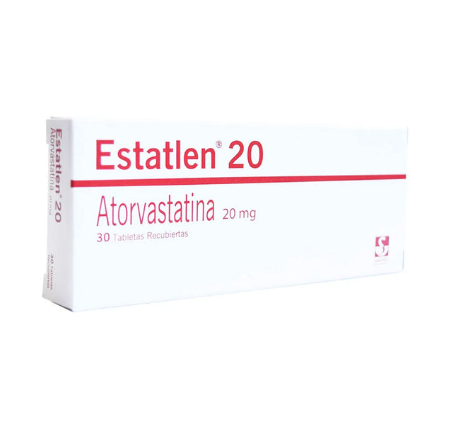 Estatlen 20 Mg (Atorvastatina) 30 Tabletas Recubiertas
