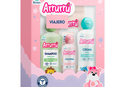 Estuche Arrurru  Viajero Rosado 4 Articulos
