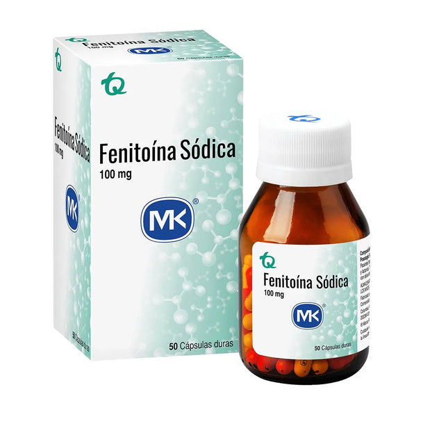 Fenitoina 100 Mg 50 Capsulas Mk