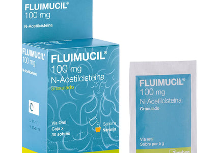 Fluimucil 100 Mg 30 Sobres