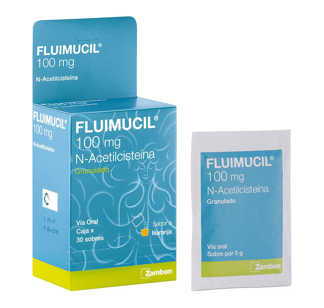 Fluimucil 100 Mg 30 Sobres
