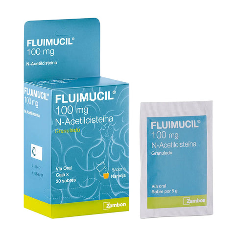Fluimucil 100 Mg 30 Sobres