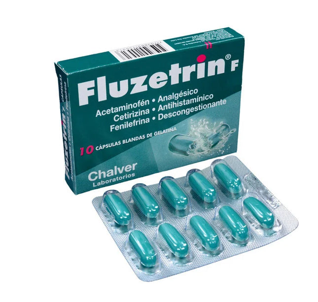 FLUZETRIN F 500 MG 10 CAPSULAS CBG