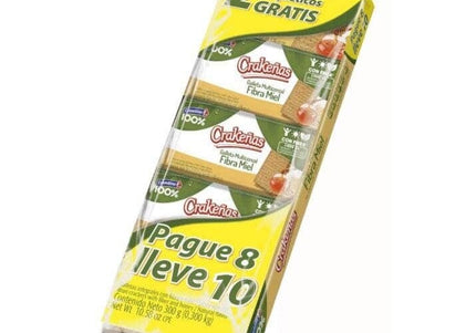 Galletas Crakeñas Fibra Miel Pague 8 Lleve 10